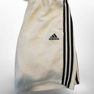 Adidas Fleece Shorts White with Black Stripes Men's Size XL